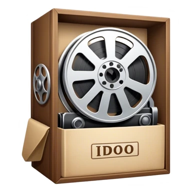 movie cold, Film reel in box sticker