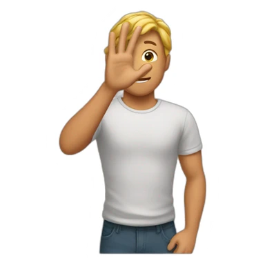 Men doing a heart with his hand sticker