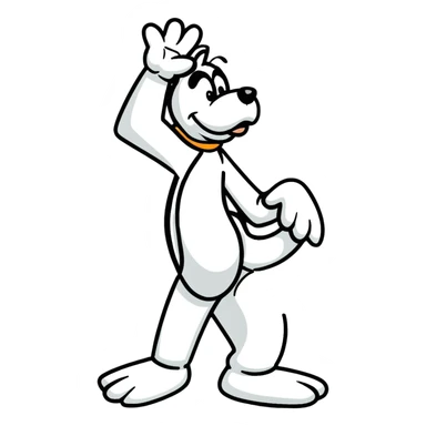 Goofy from Disney, playful pose sticker