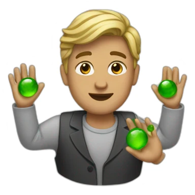 whose husband waves and has green stones instead of a spike sticker