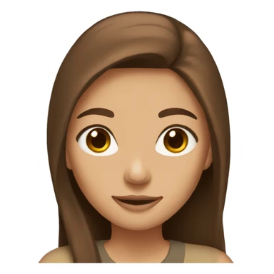 Tall girl with Brown long Hair and Brown eyes sticker