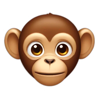 Cute Monkey hiding sticker