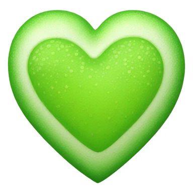 lime green heart sticker