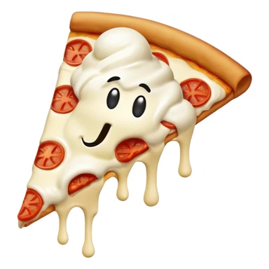 Pizza dipped in ice cream  sticker