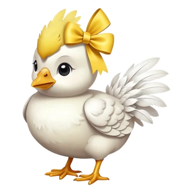 pollito con lazo  sticker