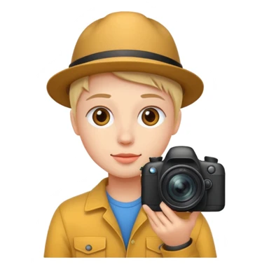 realistic photograph of a photographer, studio quality sticker