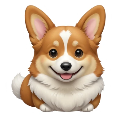 tricolor corgi in snow sticker