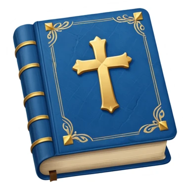 Blue Bible opened sticker