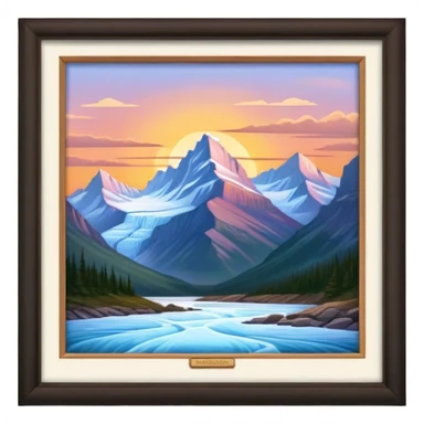glacier national park sunset sticker