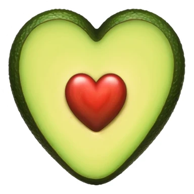 Coração de abacate sticker