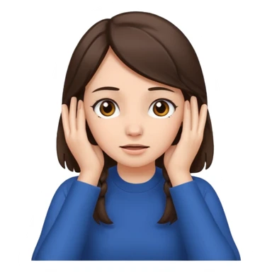 Girl covering ears sticker