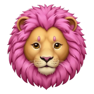 Animal Leo pink sticker