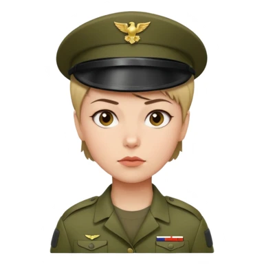 female soldier hair style wityh out cap sticker