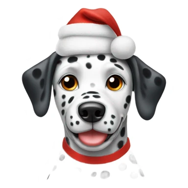 Dalmatian with Christmas hat sticker