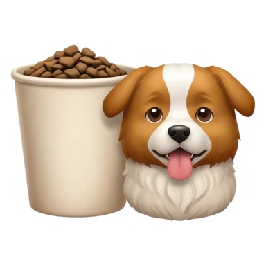 Dog chow and cup hybrid sticker