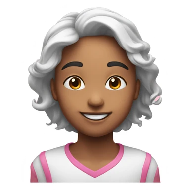 blushing smiling pink hearts around heard sticker