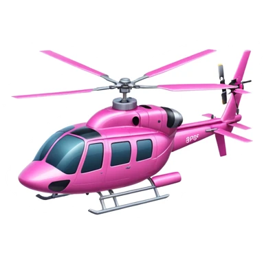 A very big pink helicopter sticker
