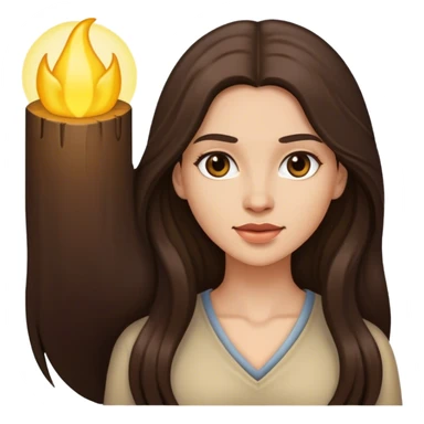 Long-haired brunette woman sticker