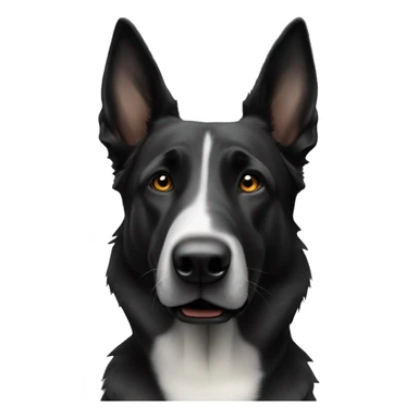 Black and white Dutch shepherd  sticker