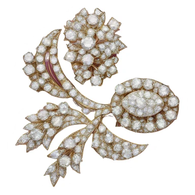 brooch jewellery set with diamonds sticker