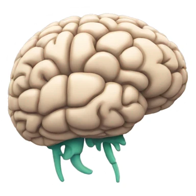 brain with happy face sticker