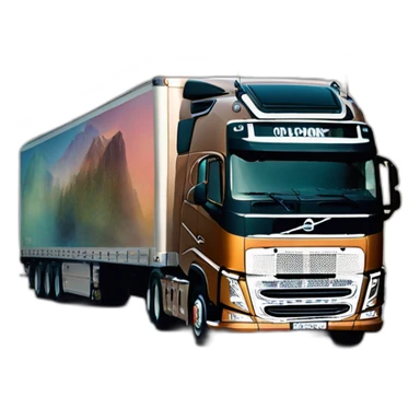 Volvo fh4 avec la décoration de Olano transports sticker