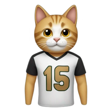 Cat wearing a f.c.b t-shirt sticker