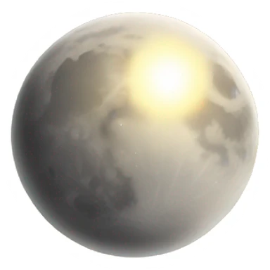 moon with sunlight sticker