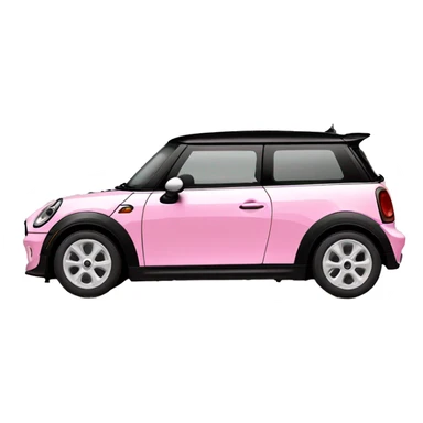 Black white pink mini cooper se sticker