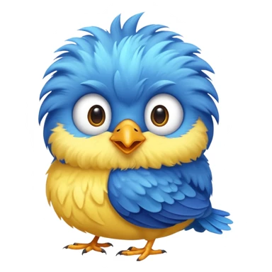 A cute bird used as an app icon sticker