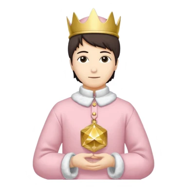 Милый, розовый пингвин, в золотой вязаной кофте sticker