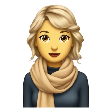Taylor swift wearing a scarf sticker