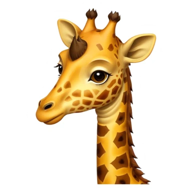 High resolution giraffe lean its neck sticker