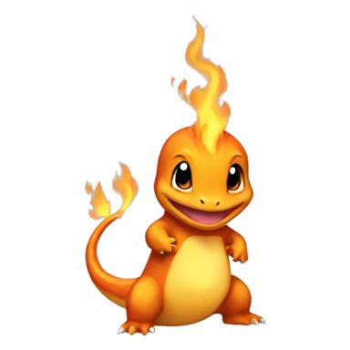 Charmander with a flame on tail-tip sticker