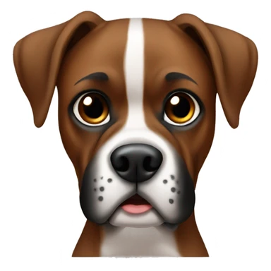 Cute german Boxer in Black and Brown sticker
