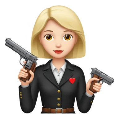 Una persona enamorado con una pistola sticker