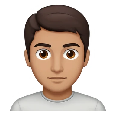 young turkish man with dark brown hair sticker