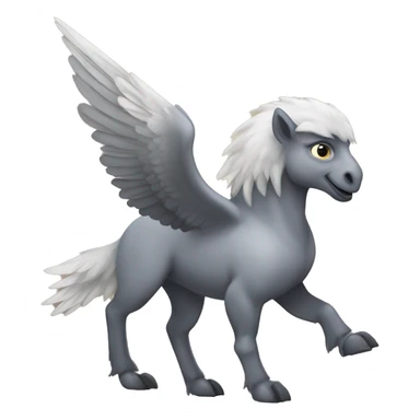 hippogriff: Majestic creatures with the front legs, wings, and head of a giant eagle and the body, hind legs, and tail of a horse. sticker