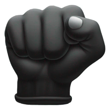 A black fist emoji on a cloud. sticker