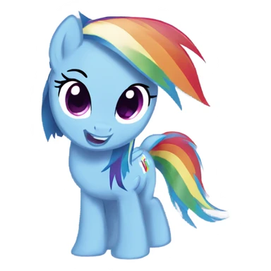 Rainbow dash my little pony emoji sticker