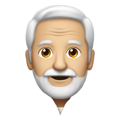 elderly man with facial hair fur coat sticker