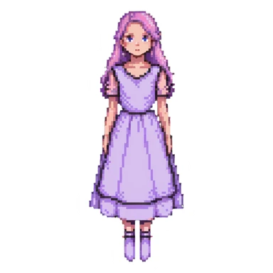 very light lavender rosy dress sticker