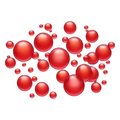 Group of bubbles in various shades of red sticker