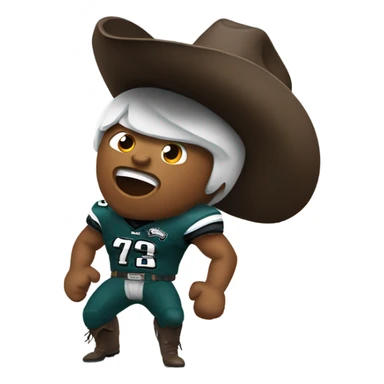 Philadelphia Eagle crushing a cowboy sticker