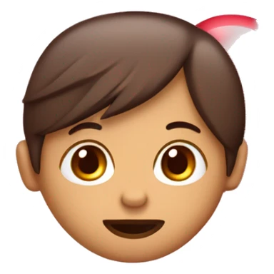 emoji de embarazada con cabello rojo y un corazon rosado sticker