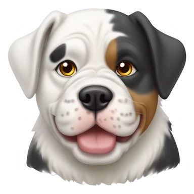 white bulldog and Australian shepherd dog sticker