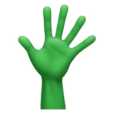 green raised hands sticker