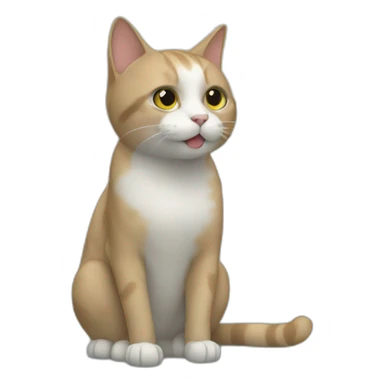 Cat in the bathroom sticker