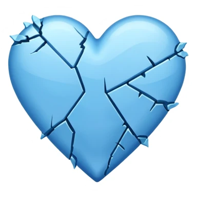 Emoji de corazón azul roto sticker