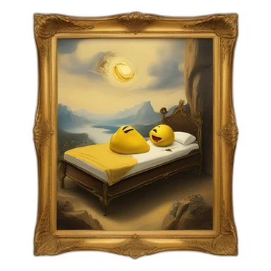 Persistence of Memory by Salvador Dali in the style of Disney’s Beauty and the Beast sticker